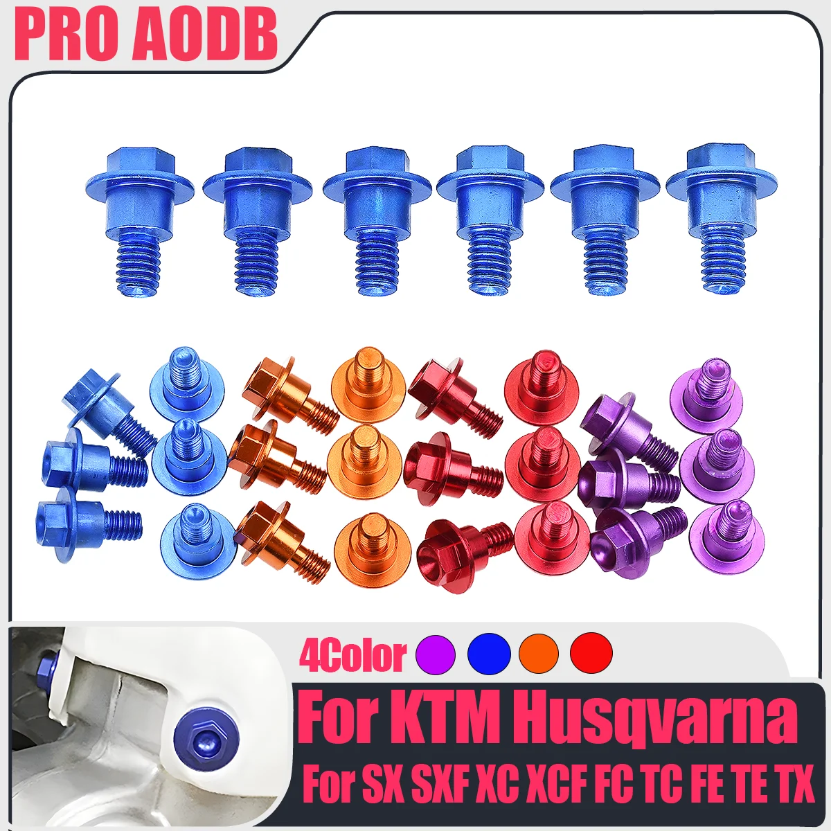 

For Husqvarna KTM Motorcycle M6*12 Screws Fork Guard Bolt 125-530cc SX SXF XC XCF XCW EXC EXCF TC TE TX FC FE FX 2000-2022