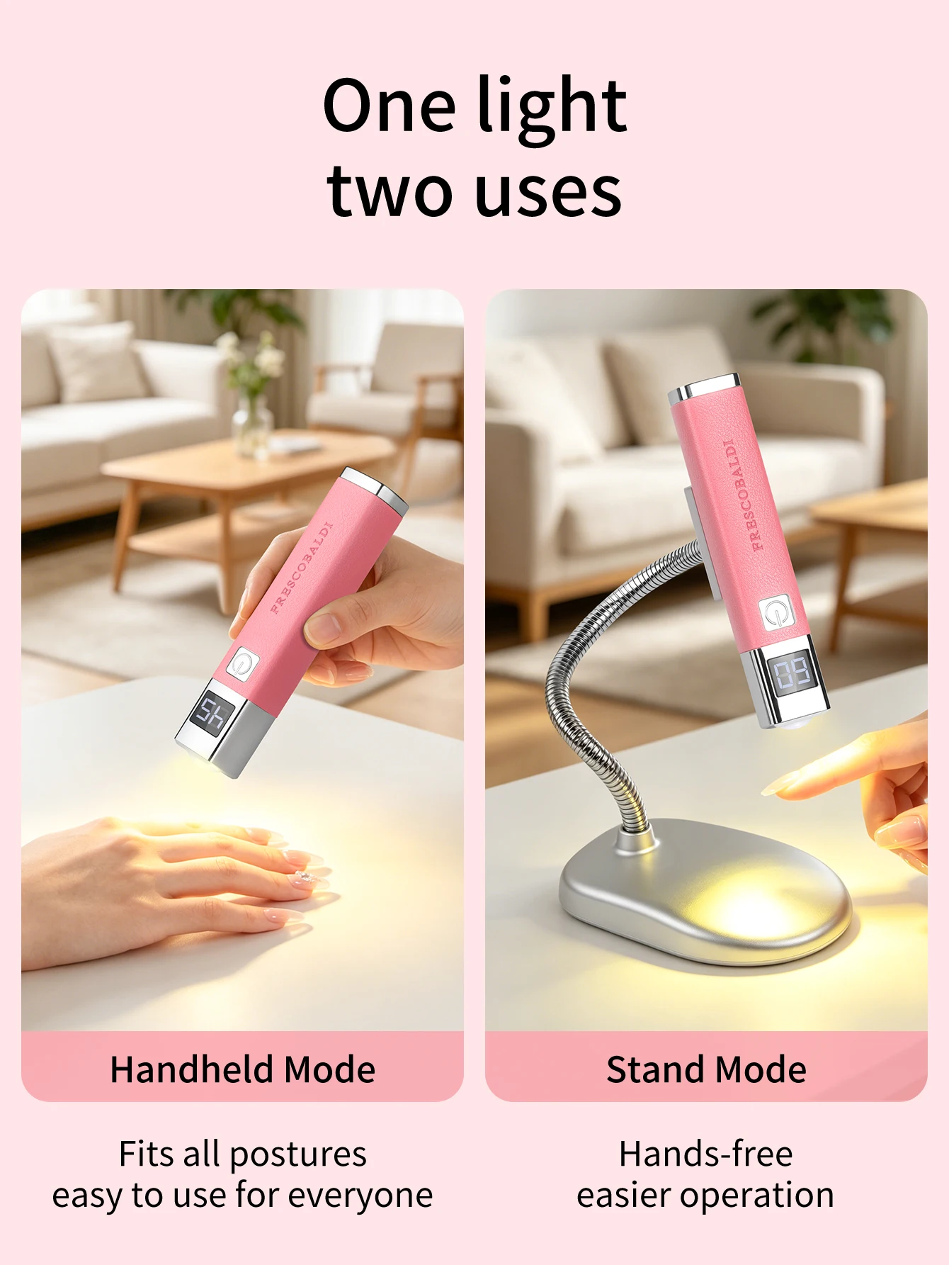 1Pc Mini Rechargeable UV LED Nail Lamp For Gel Nails，Quick Dry Nail Phototherapy Machine UV LEDs Gel Polish Nail Dryer Lamp
