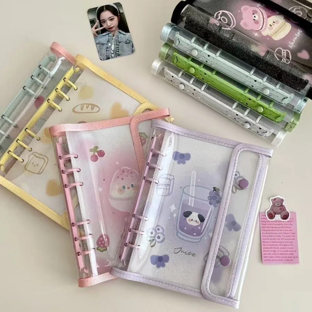 

Ins PP A5 Binder Cover DIY Loose Leaf Album Book Double-Buckle Small Card Booklet Photo Collect Book