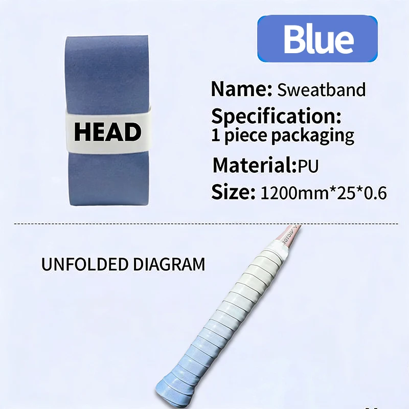 

HEAD Tennis Racket Overgrip Sweat Band Absorption Grip PU Badminton Racket Handle Grip Tennis Griptape Padel Racket Grip