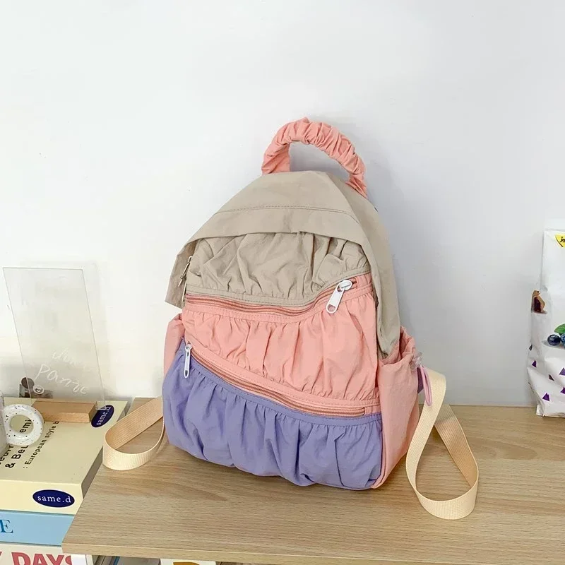 

Interior Compartment Casual Softback Backpacks Large Capacity 2024 High Quality Bags for Women Fashion Zipper Nylon Backpacks