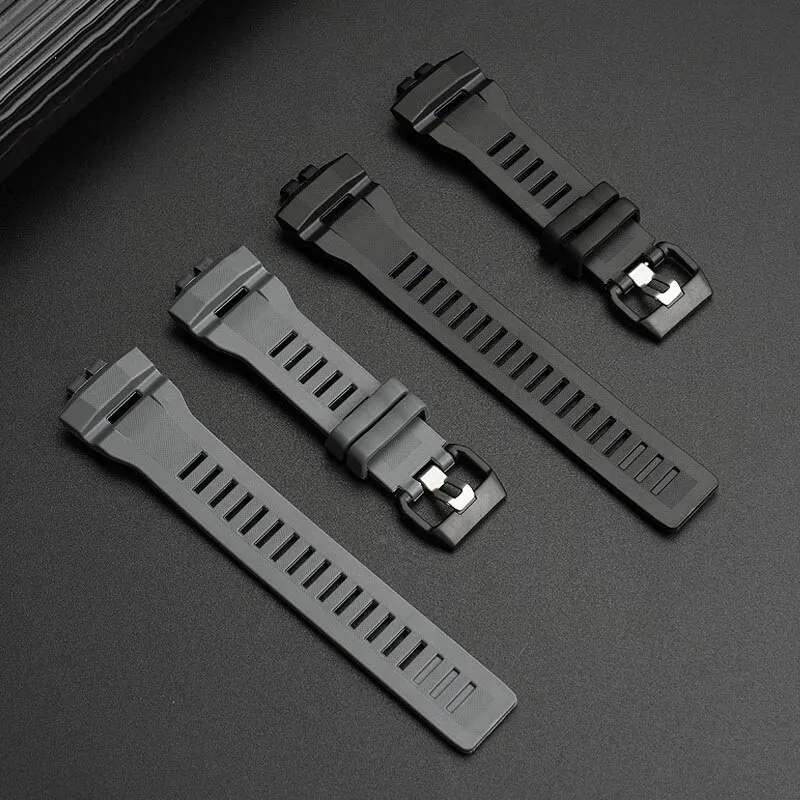 For Casio G-SHOCK GBD-200-1A GBD-200RD-4 soft resin silicone watch strap men's rubber replacement wristband black/gray bracelet