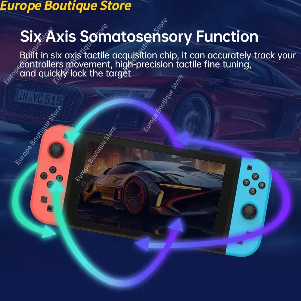 وحدة تحكم Joycons الملونة لجهاز نينتندو سويتش جوي باد عصا تحكم ثلاثية الأبعاد لوحة ألعاب لاسلكية مزدوجة الاهتزاز وحدة تحكم ألعاب الفيديو #4