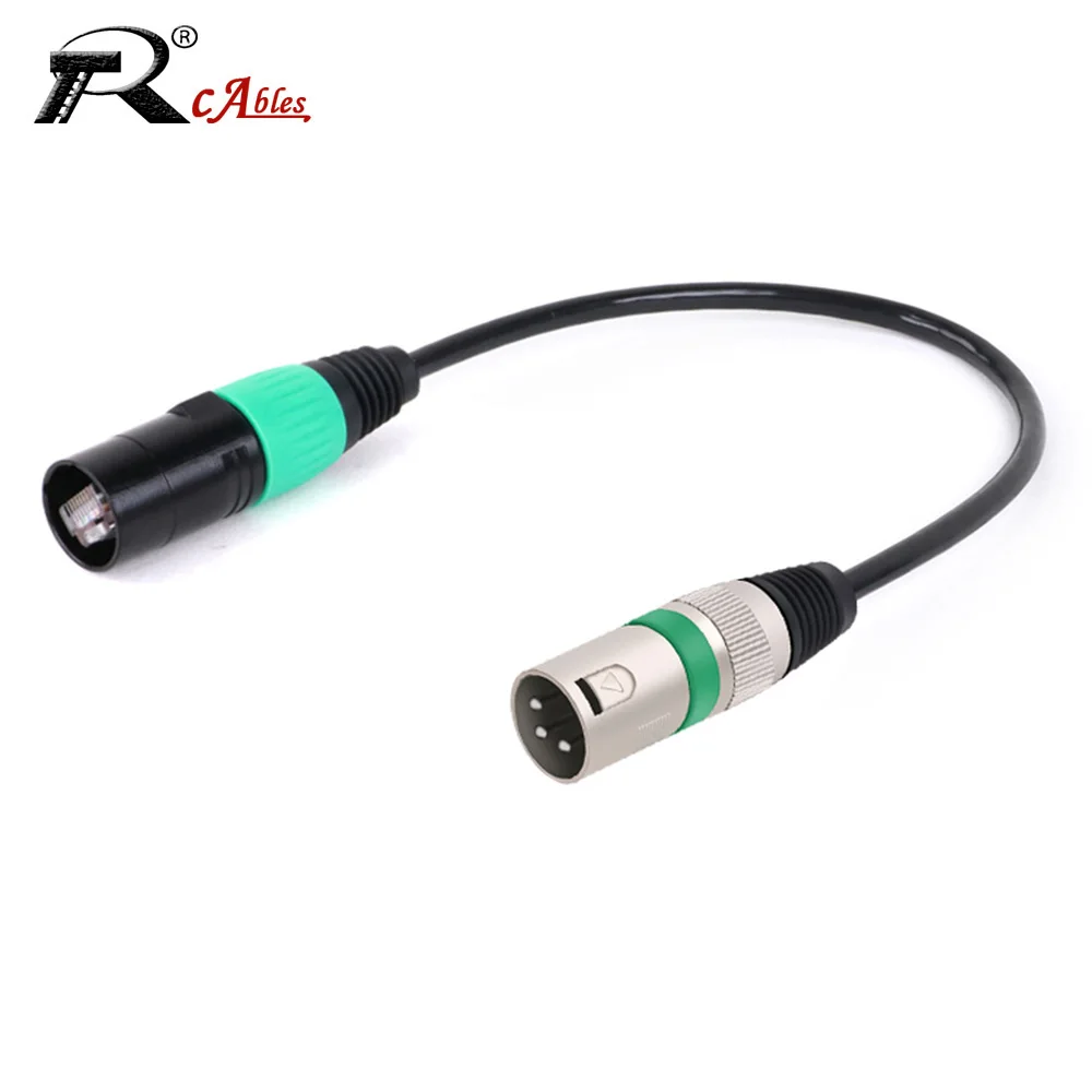 

XLR to RJ45 Ethernet Cable,3Pin XLR Male to UTP RJ45 8P8C CAT5/6 Male Network Connector Adapter Extension Cord for Amp Mixer