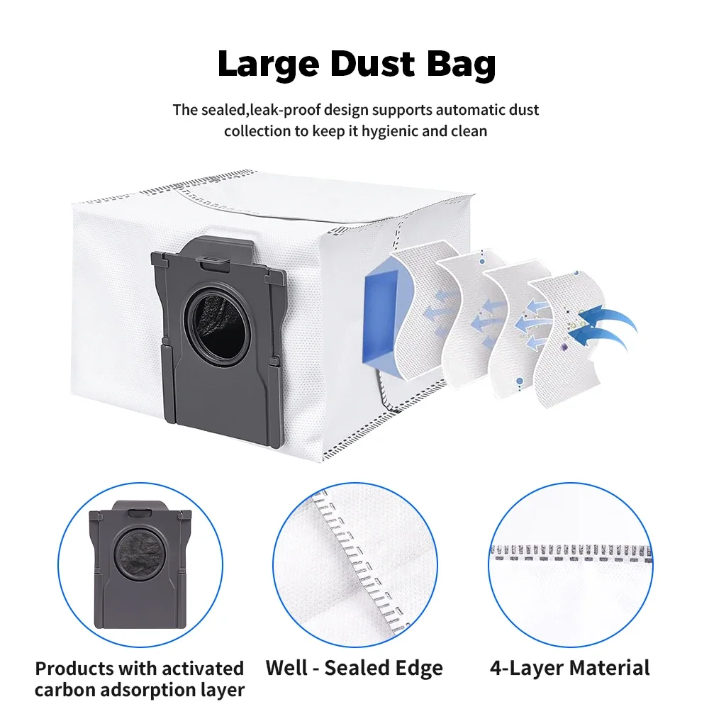 Замена мешка для пыли для робота-пылесоса Dreame X50/X50 Ultra/X50 Master/X50 Pro/X40 Enhanced/S30 Pro Ultra/X40 Pro Ultra/X40 Pro
