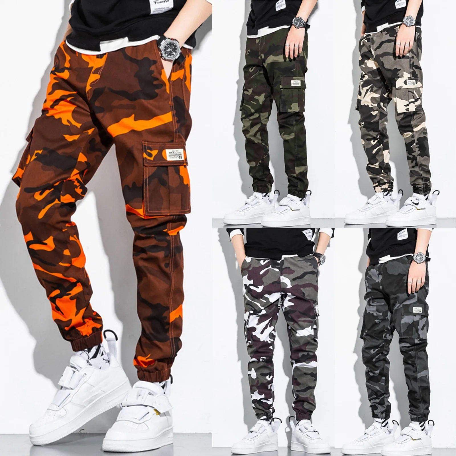 2024 New Man's Special Combat Cargo Pants Men's Casual Wear Hip-hop Cargo Pant Homme Gym Training Multi Pocket Trouser