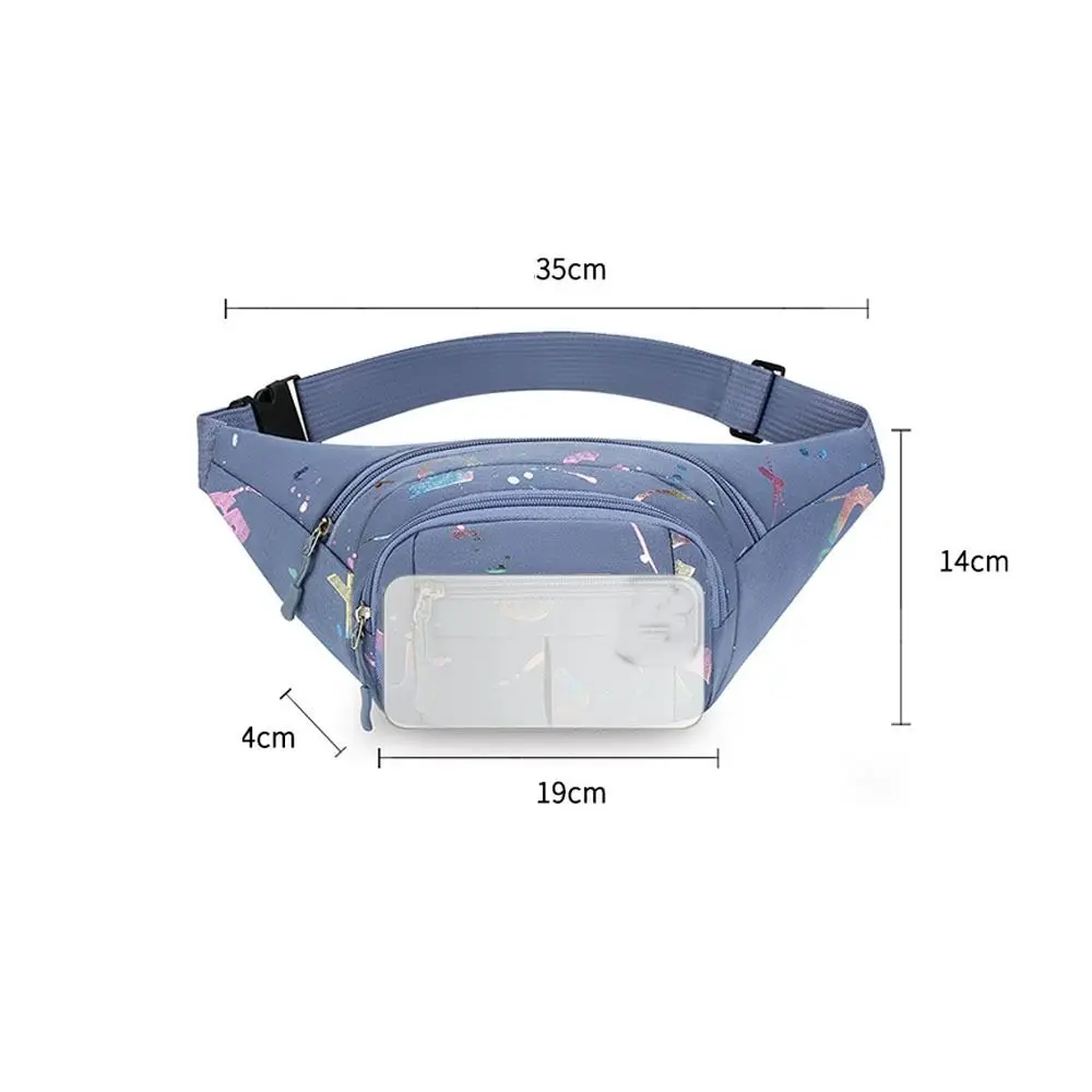 Multiple Compartments Women Sport Waist Bags Multifuntional Running Chest Bags Women Waterproof Crossbody Hot Stamping Letters