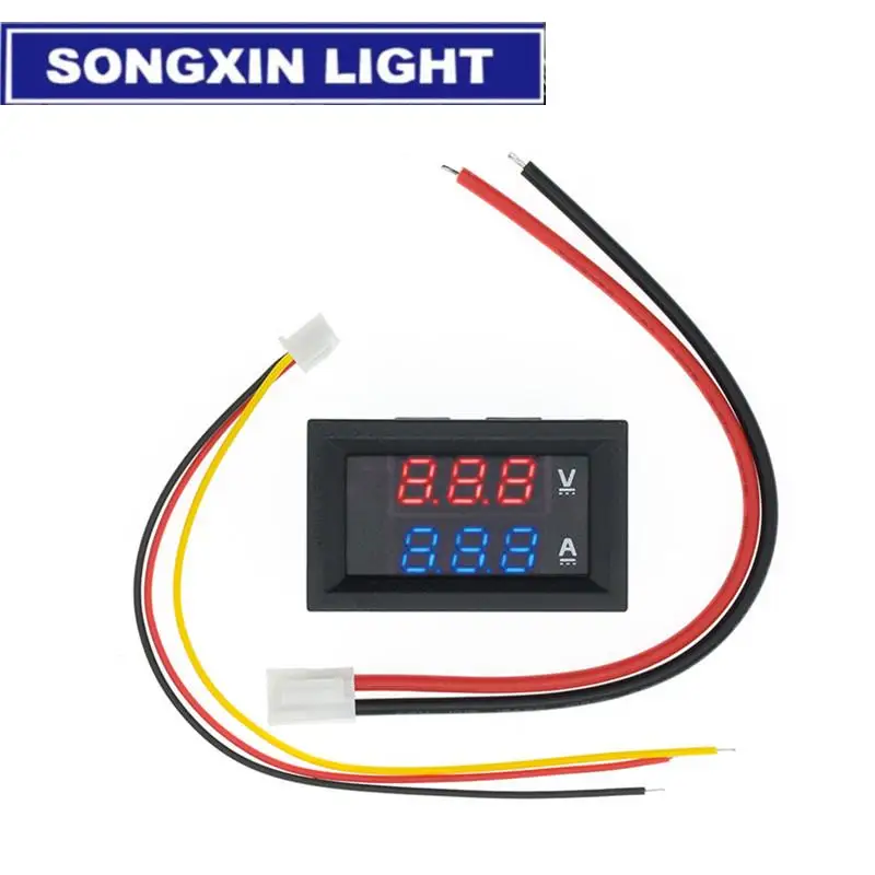 SAMIROB 1~20PCS Dual Display Voltmeter Ammeter DSN VC288 LED Module 100V 10A Digital Current Voltage Meter Electronics DIY Tool