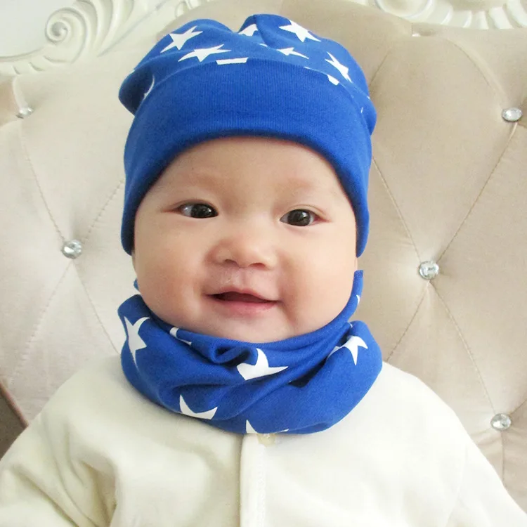 Fashion Girls Boys Hat Scarf Set Solid Beanies Hat for Kids Baby Girls Boys Autumn Winter Caps Warm Soft Candy Children Cap