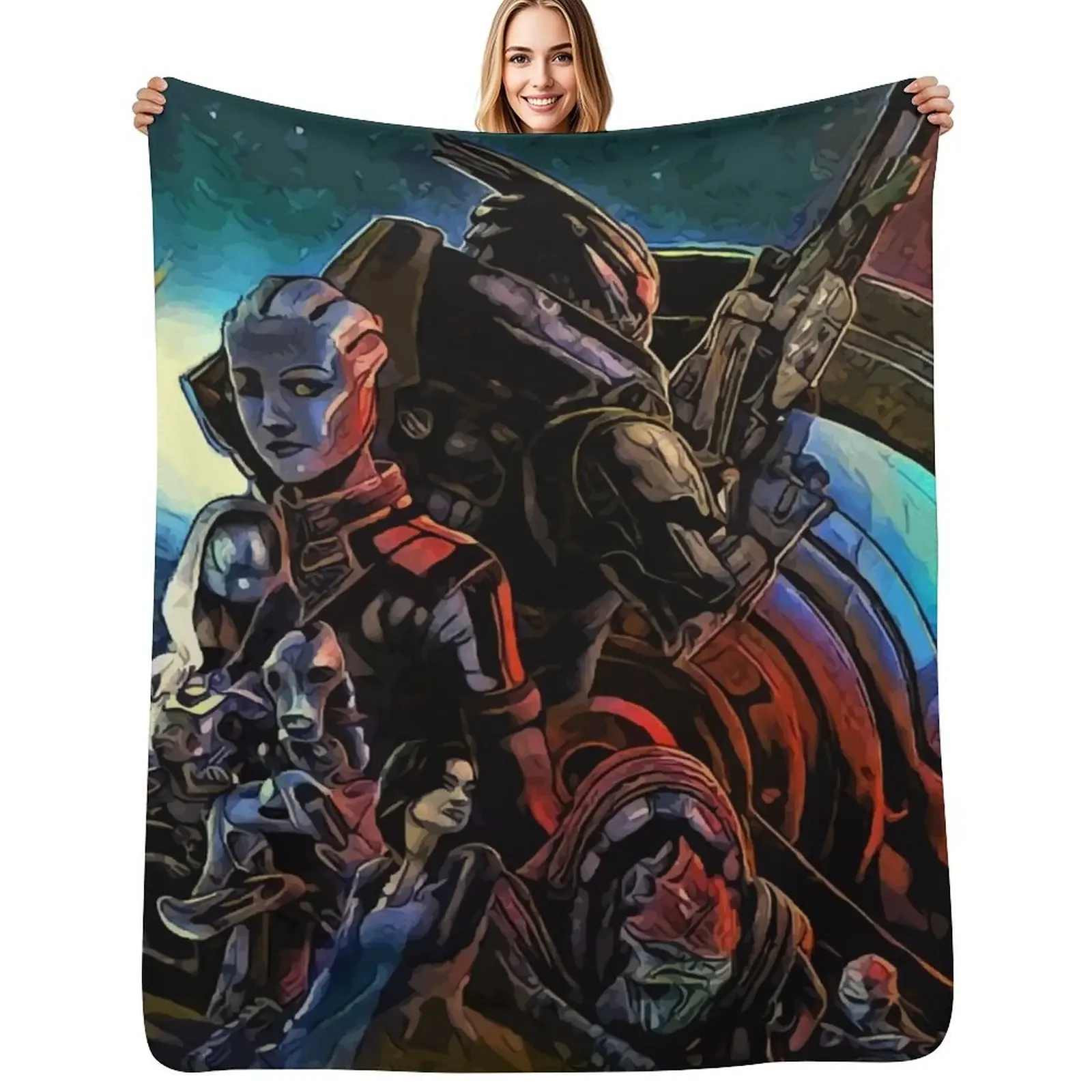 

Mass Effect Legendary Edition - Game Throw Blanket Decorative Throw Personalized Gift Luxury Brand Blanket