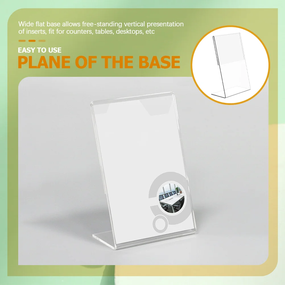 12 Pcs Price Tag Place Card Holder Table Number Holders Acrylic Frame Menu Shelf