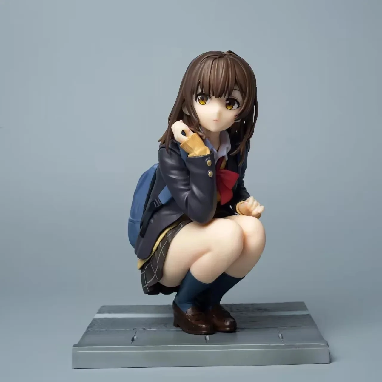 16CM Anime Ogiwara Sayu Figure Hige Wo Soru Soshite Joshikousei Wo Hirou modèle accroupi jouet cadeau Collection figurine d'action