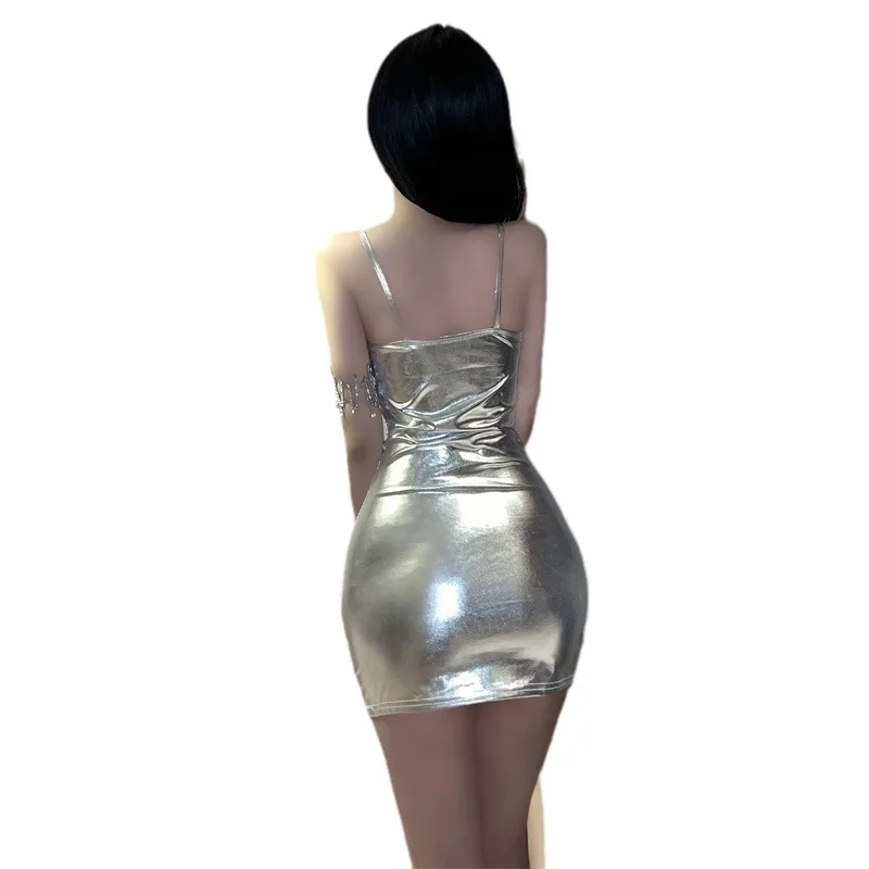 

Сексуальное облегающее платье для ночного клуба Spicy Girl Gold Emed с ремешком Dr, женское облегающее платье с низкой талией из полиэфирного волокна, V-ne Dr