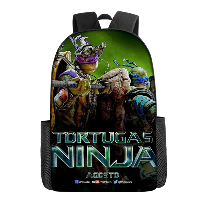 Cartable Tortue Ninja pour Enfants, Sac à Dos Respirant de Dessin Animé pour Écolier d'École Primaire, Décharge Mignonne, Carillon Cool, Imprimé Anime