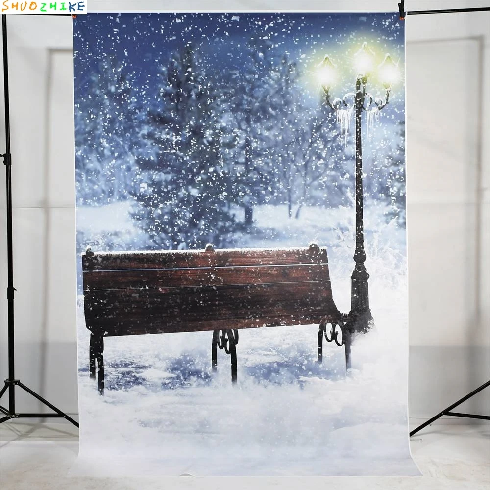 Backdrop Snow Frozen Castle Princess Birthday Background Custom Girls Blue White Fairy Party Decorations Shooting Props
