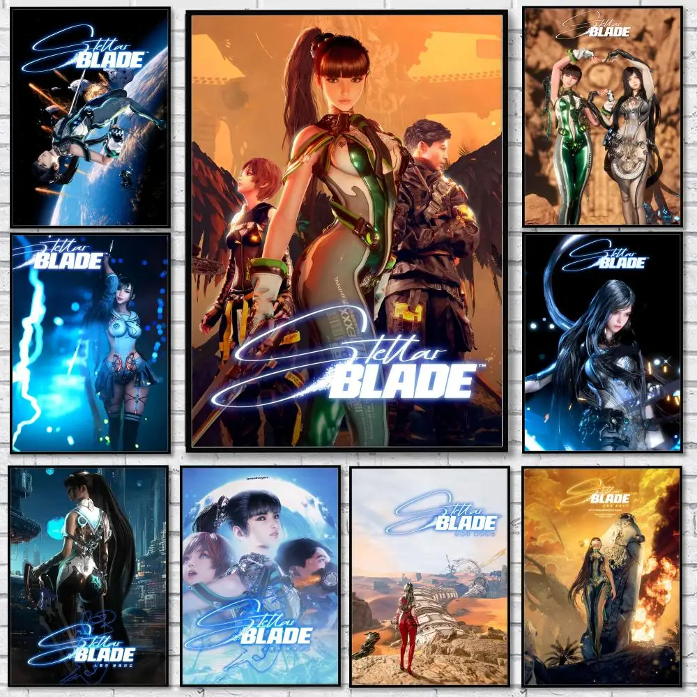 Game S-Stellar B-Blade Poster Sticker Self Adhesive for Playroom Bedroom Hallway Home Wall Art Decor Gift