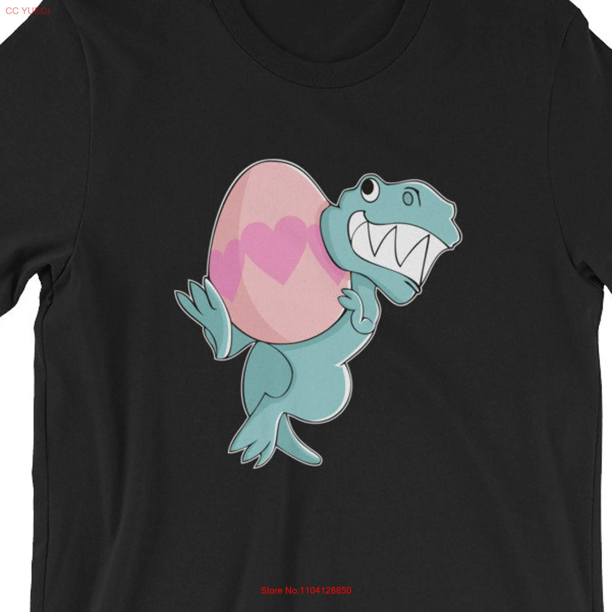 Tyrannosaurus Eggs T Shirt UNISEX Funny Easter Dinosaur for men and women lover  long or short sleeves