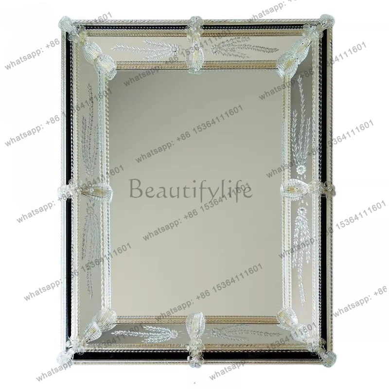 Wall full body lamp special-shaped sticker decorative makeup mirror Nordic home full-length mirror