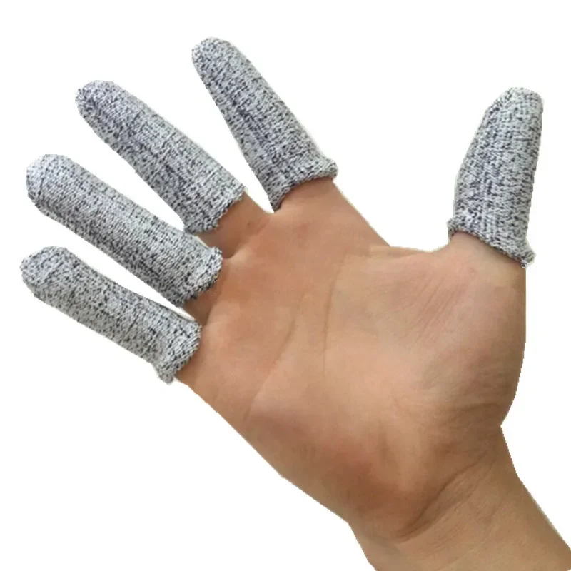 Nieuwe 5Pcs Anti-Cut Vinger Babybedjes Niveau 5 Veiligheid Snijbestendige Veiligheid Handschoenen Voor Keuken, Werk, sculptuur Picker Vingertoppen Protector