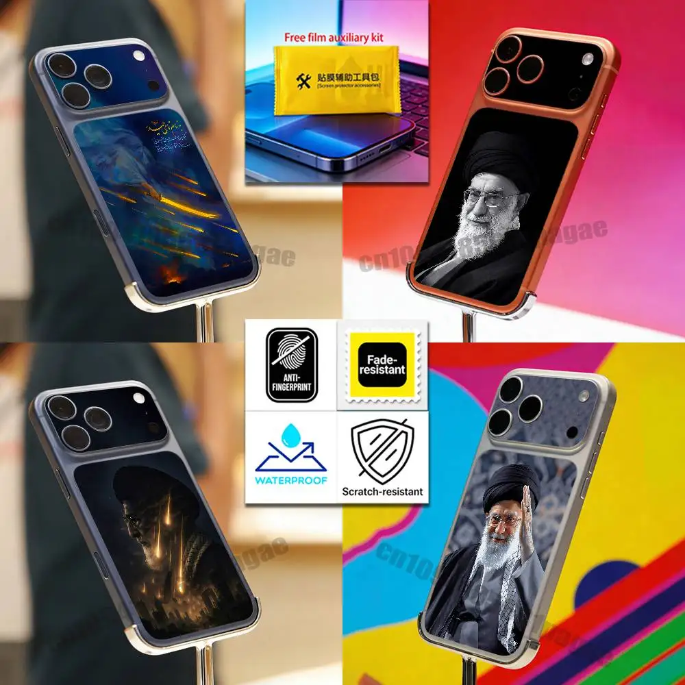 

For RIP Ali K-Khamenei Iranian Iran iPhone 17 pro Max Phone Back Film Decal Skin Wrap Protective Sticker Full Cover