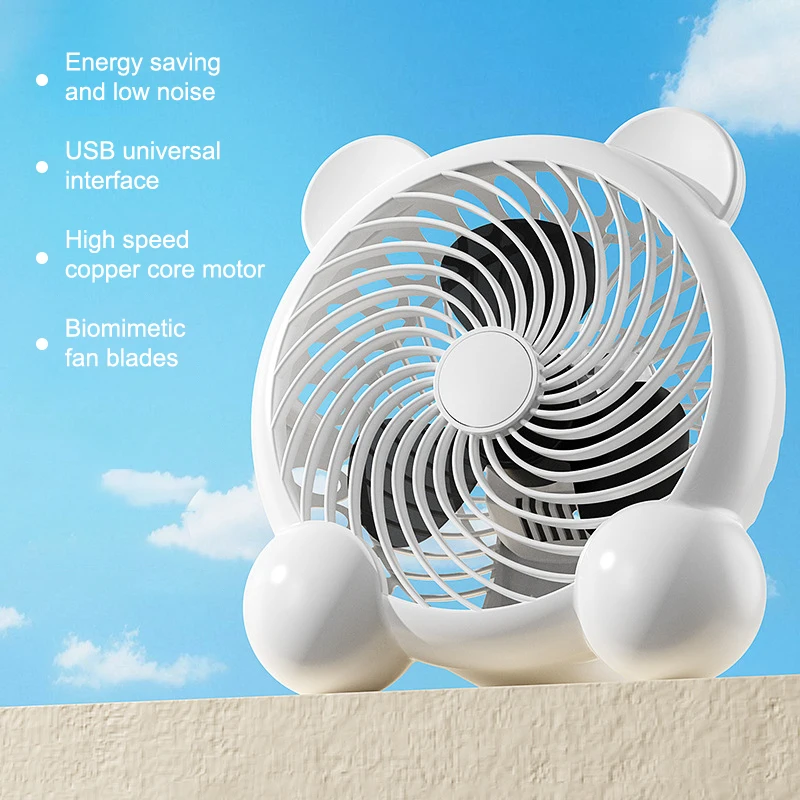 Desktop Fan Ultra Quiet USB Charging Fan For Office Home Portable Small Desk Fan For Dorm Camping Outdoor Office Home