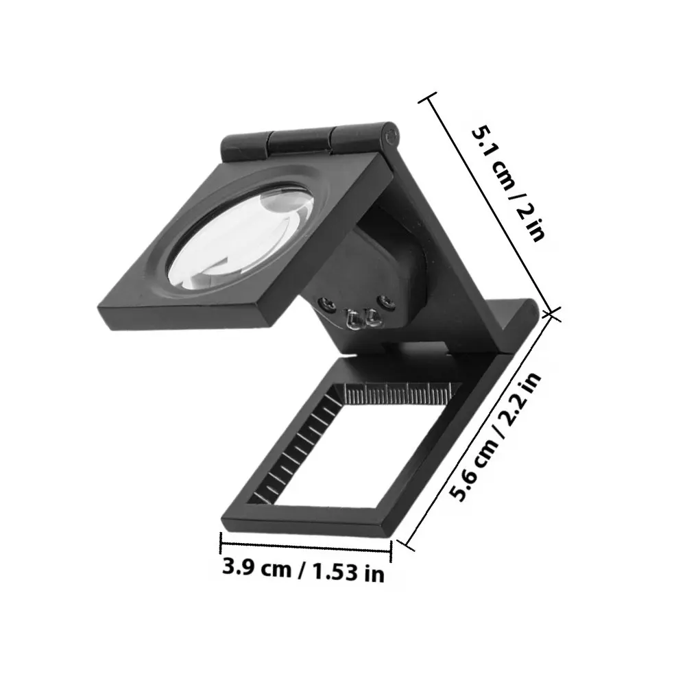 Desktop Magnifier 10X Foldable Optical Lens Portable Magnifying Glass for Jewelry Coin Collection Repair Crafting Inspection