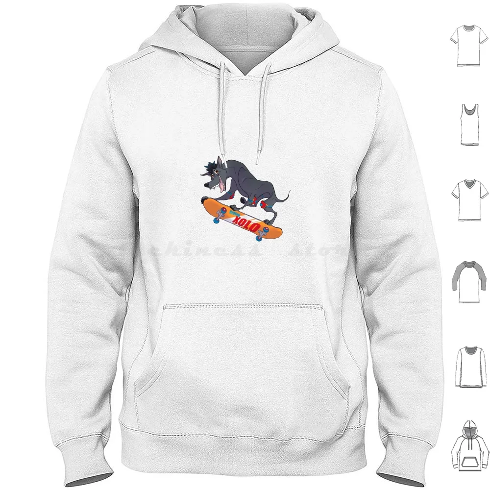 

Riding Xolo Hoodies Long Sleeve Xolo Mexican Hairless Dog Xoloitzcuintli Dog Skateboard Hairless Dog Sports Show Dog