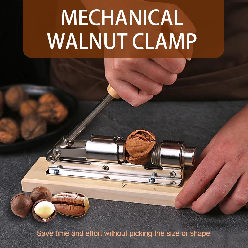Manual Mechanical Walnut Cracker Hand Push Nut Sheller For Walnut Pecan Dry Fruit Home Kitchen Use