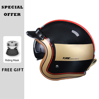 Retro Semi-open Motorcycle Helmets Men Women DOT ECE SOMAN Open Face Helmets Cascos Para Motos 3/4 Open Half Helmet Four Seasons