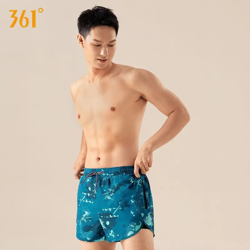 

361Men WaterProof Athletic Surfing Outdoor Beach Printed Swim Trunks Sun Protection Quick-Dry Surfing Board Shorts Bathing Brief