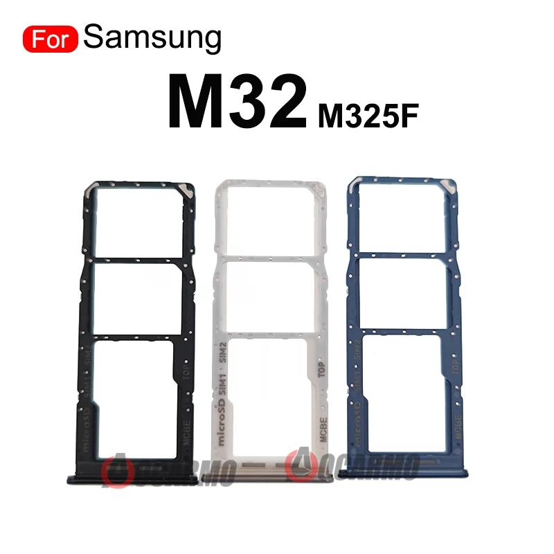 For Samsung Galaxy M32 SM- M325F SIM Tray Micro SD Memory Card Slot Holder Replacement Parts