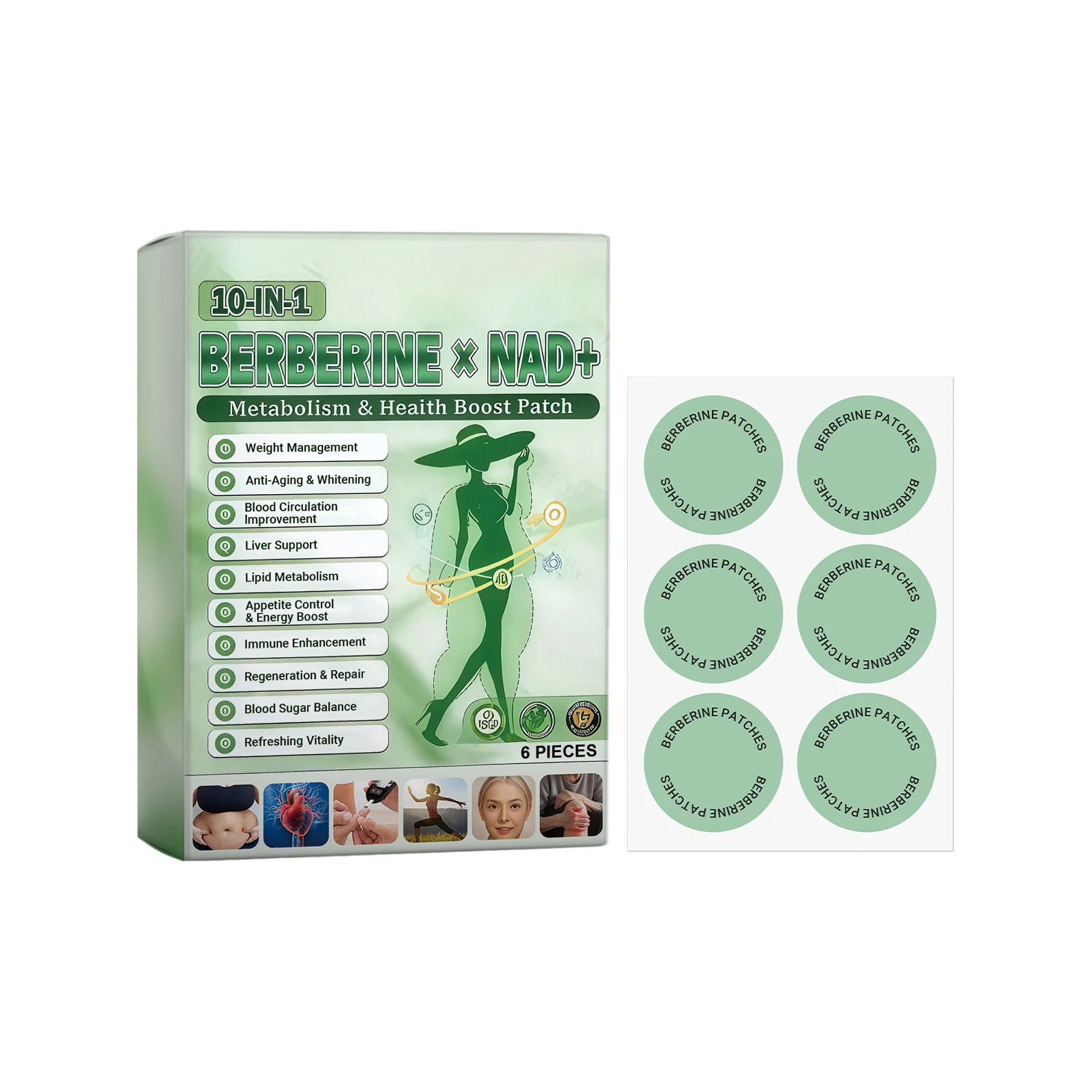6/18/30pcs Weight Management Assistance Patch Fat Burner Firming Slim Metabolism Support Women Men Figure Line Shaping Body Care