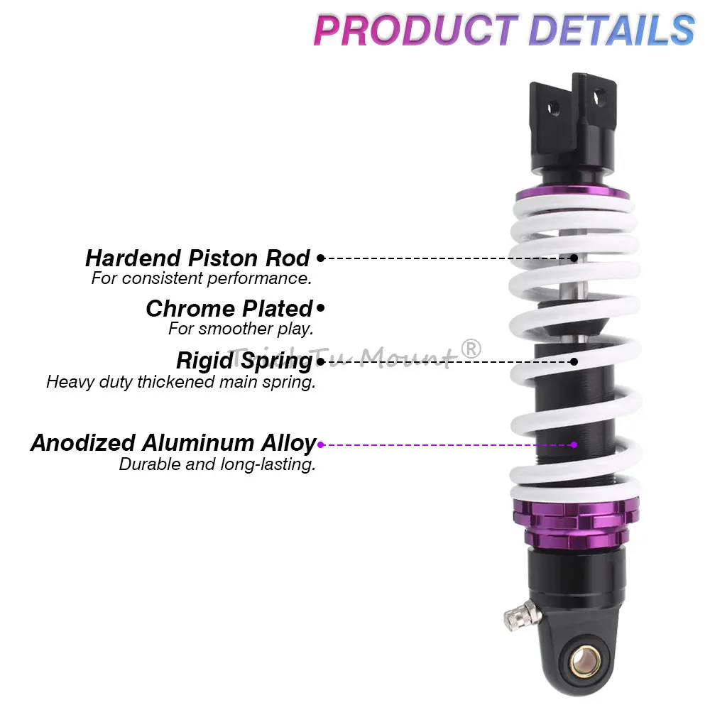 235mm Universal Motorcycle Part Rear Air Shock Absorber Adjustable Suspension For HONDA SMART DIODX YAMAHA JOG HONDA SUZUKI LETS 3