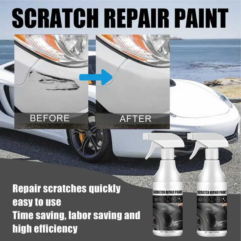 Car Scratch Repair Spray Black & White Car Scratch Removal Paint Spray Car Restoring Scratch Repair Polishing Agent Car Supplies