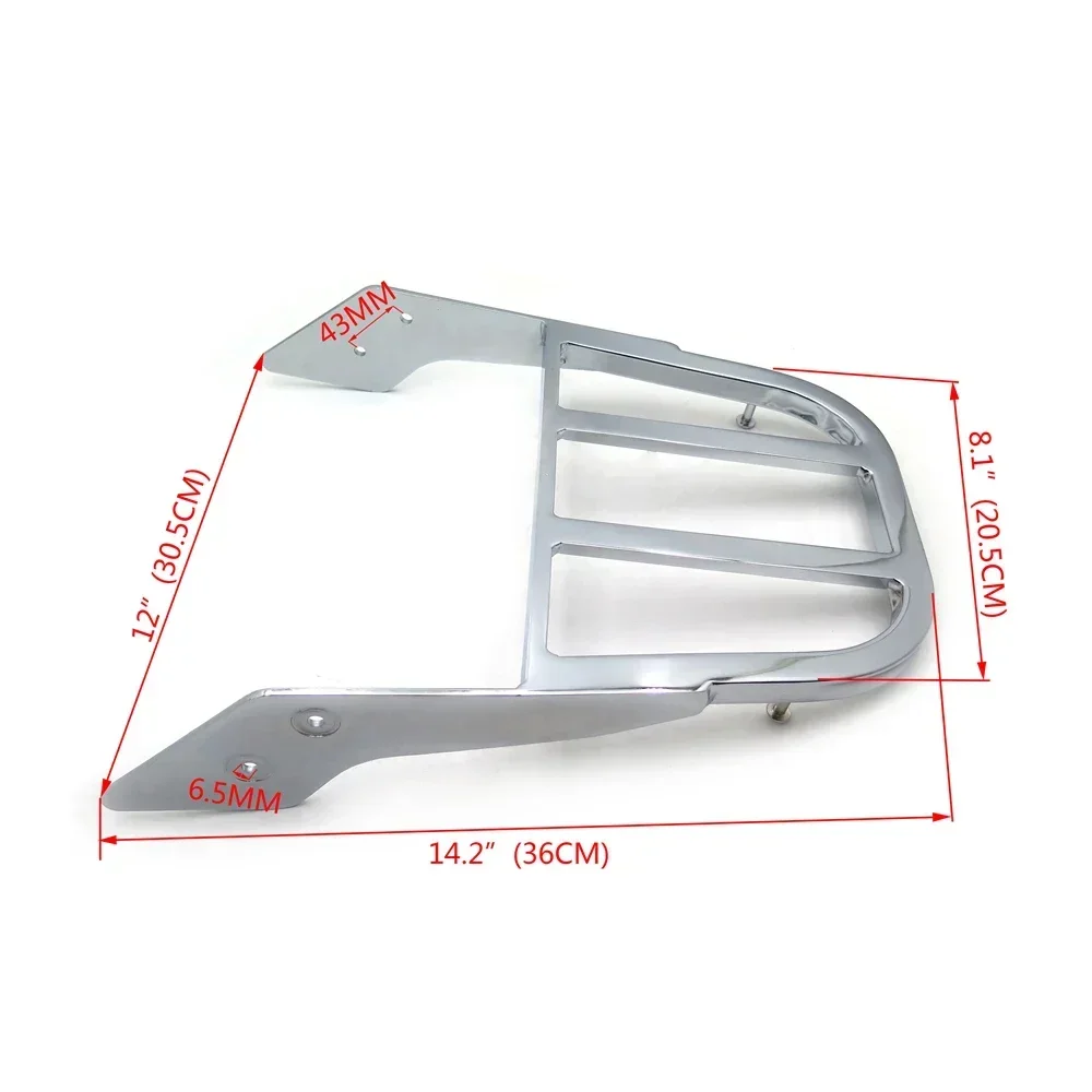 Motorcycle Sissy Bar Luggage Rack for 2003-2006 Honda VTX 1300N/R/S,2002-2008 VTX 1800N/R/S
