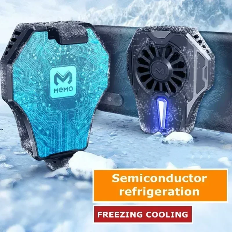 Memo DL01 Mobile Phone Semiconductor Back-clip Cooling Fan PUBG Game Cooler for IPhone Samsung Xiaomi Huawei Universal Radiator