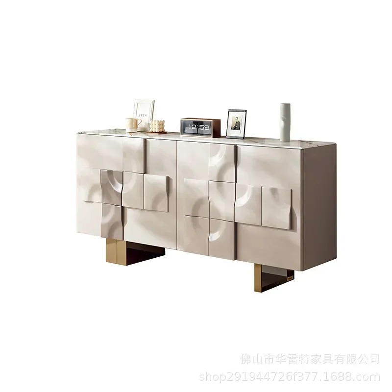 Foshan factory hallway cabinet, light luxury solid wood dining edge cabinet, modern and simple living room decoration cabinet, b