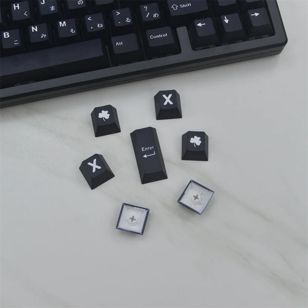 129 Keys GMK Wob Keycaps Cherry Profile Japanese Minimalist Black Keycap PBT Dye Sublimation Mechanical Keyboard Keycap MX Switc