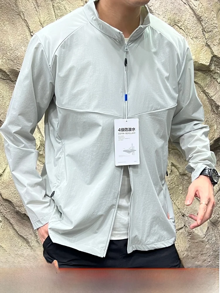 

Уличный мужской легкий водонепроницаемый дышащий воротник-стойка Jaet UPF50, ультратонкий нейлоновый полиэстер, цвет застежки-молния