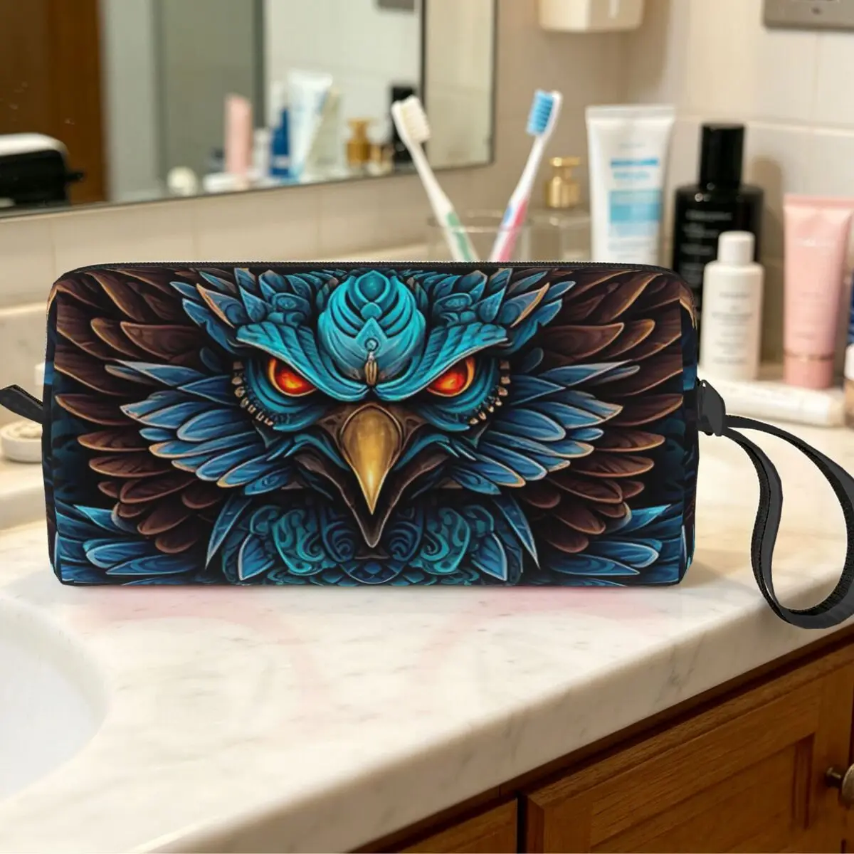 Fierce Eagle Makeup Bag Cosmetic Organizer Storage Dopp Kit for Women Beauty Travel Pencil Case