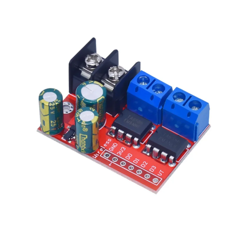 Remote Control Motor Drive Module H Bridge, Dual DC Voltage, Reverse PWM, Speed ​​Regulation, Dual Super, L298N, 5AD, 5A, 3V-14V