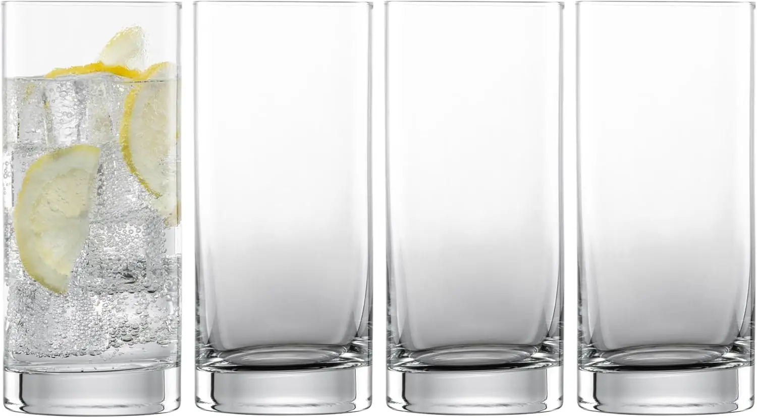 

Paris Iceberg Long Drink Glass Set of 6, 16.5 Ounce Dishwasher-Safe Tritan Crystal Glasses Made in Germany