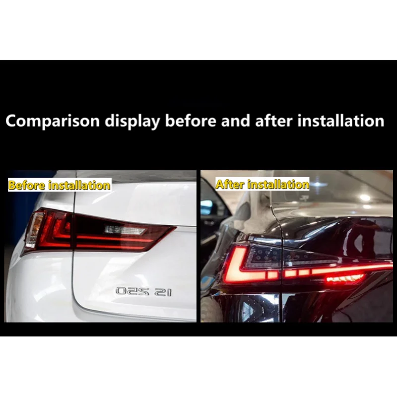 LED Tail Lights for Lexus IS250 IS300 IS350 IS200t ISF 2013-2020 Start Up Animation Sequential Facelift Lamps