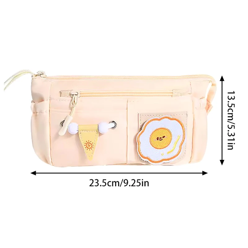 One-piece Magic Chef Girl Pencil Bag, A Large-capacity Pencil Storage Bag With Cute DIY Patches, Suitable For Students