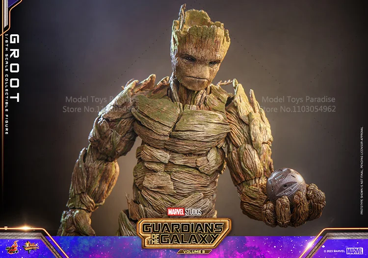 HotToys HT MMS706 1/6 ألعاب قابلة للجمع Groot Guardians of the Galaxy Vol.3 بطل السوبر 32.5 سنتيمتر عمل نموذج لجسم المشجعين الهدايا