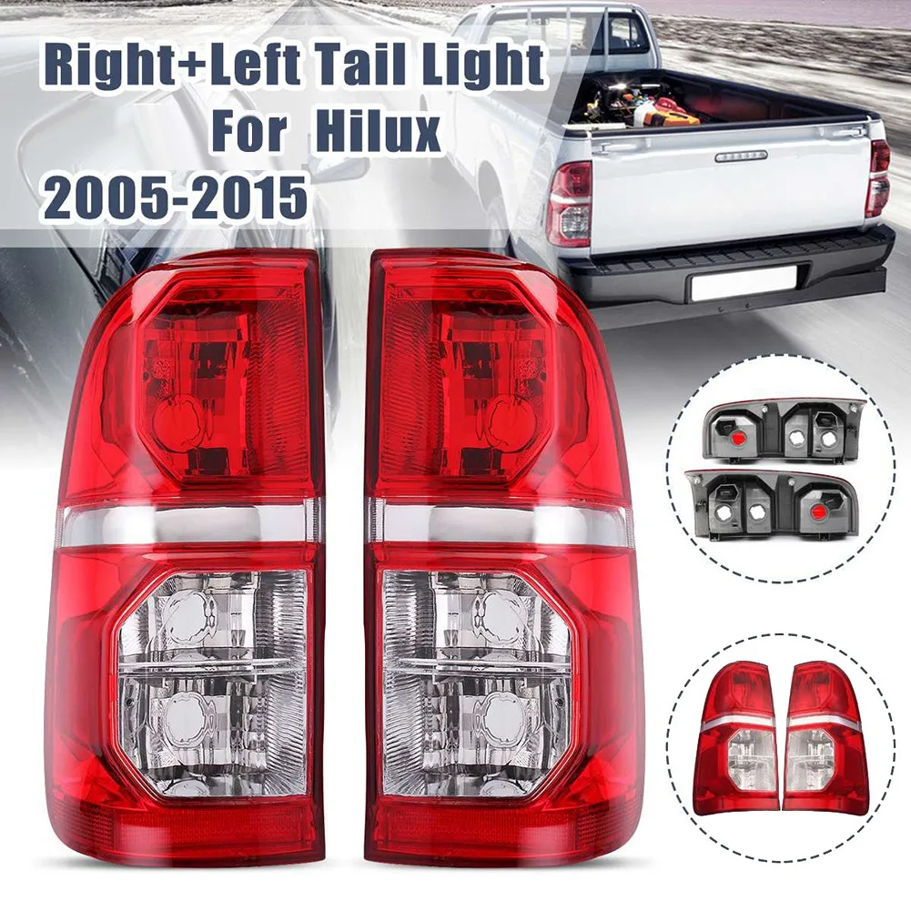 2Pcs Car Rear Taillight Brake Lamp Tail Lamp Without Bulb for Toyota Hilux 2005 - 2015