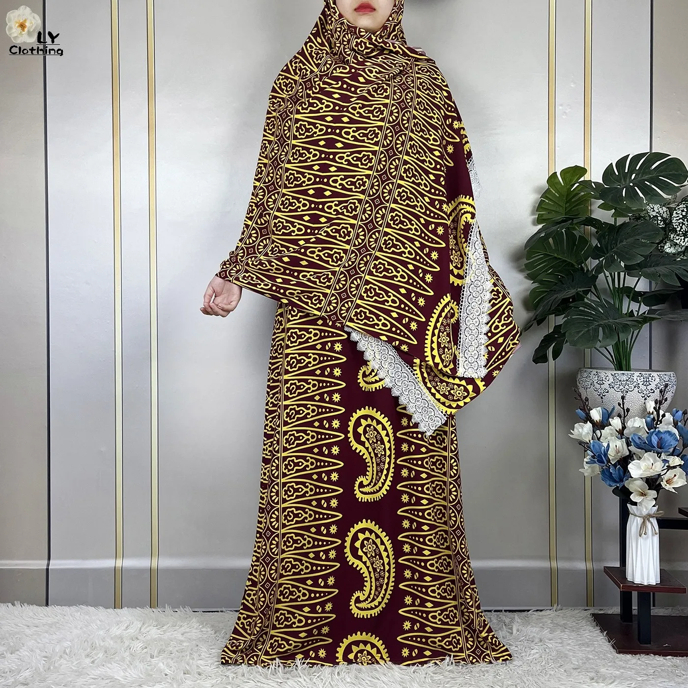 2023 New Dubai Fashion Woman Short Sleeve Dress With Big Scarf African Dashiki Printing Cotton Loose Lady Summer Casual Clothing