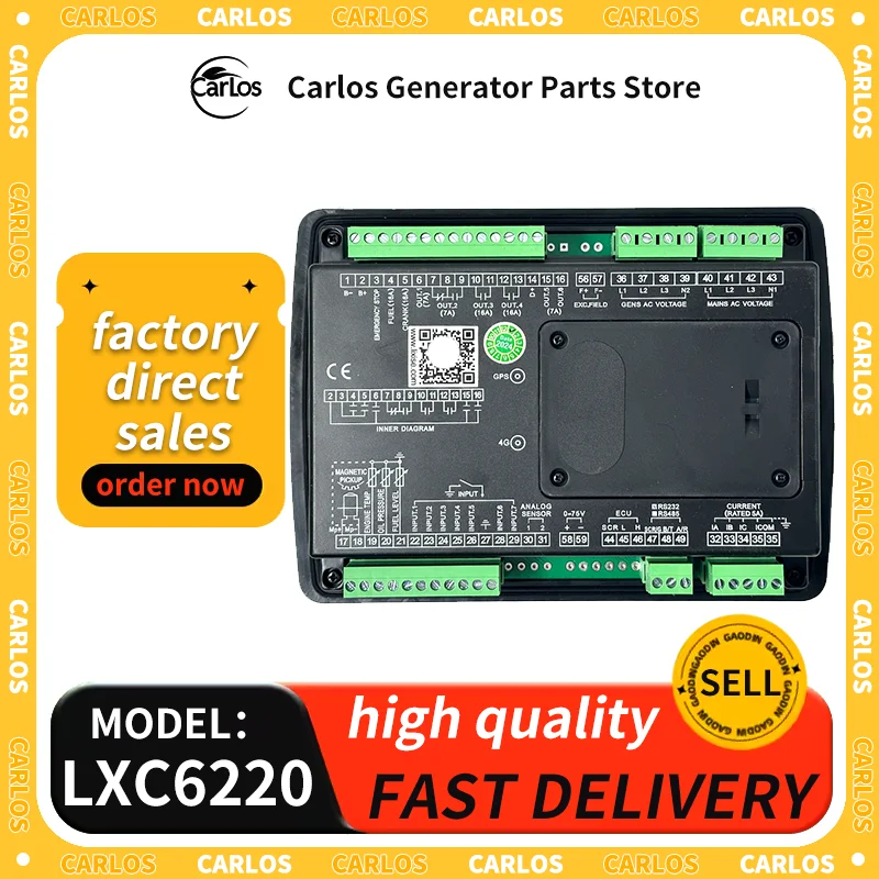 LXC6210 LXC6220 LIXiSE Controller Diesel Generator AMF Auto Start Control Module USB Interface Genset Parts Circuit Board