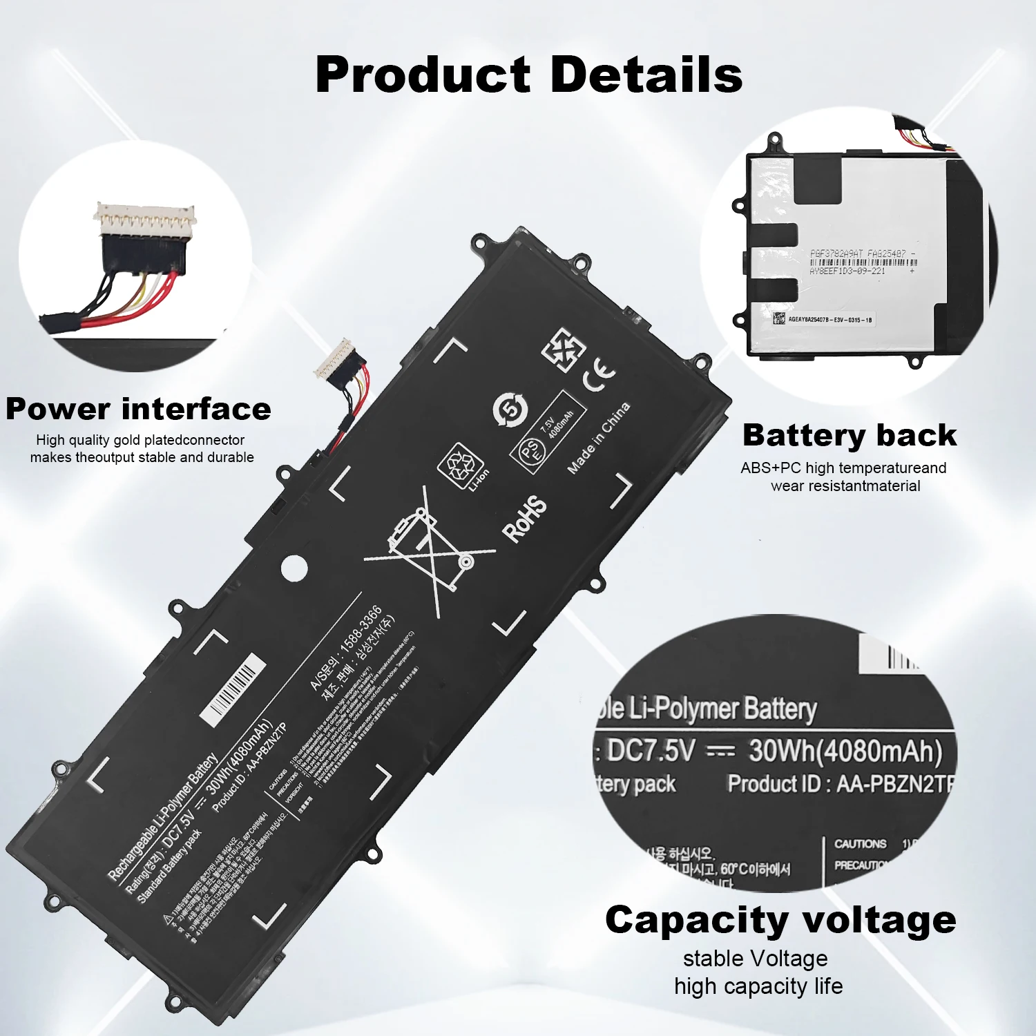 AA-PBZN2TP Laptop Battery For Samsung Galaxy Book Flex Ion Pro Series NP905S3K 910S3K 905S3G 910S3G 910S3L NP910S3L 905S3L 7.5V