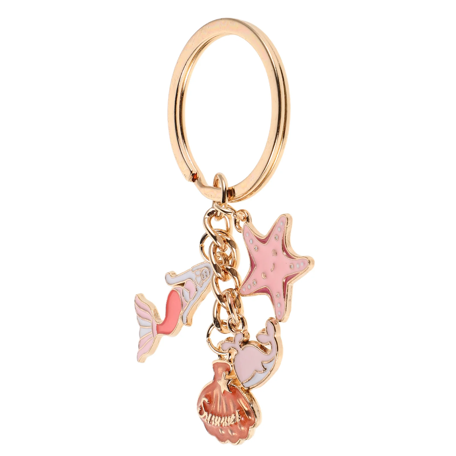 

Pink Whale Keychain Cute Nautical Enameled Zinc Alloy Bag Charm Durable Sea Themed Octopus Keyring Lovely Accessories
